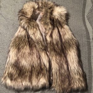 Faux fur vest!